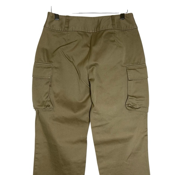 Moda International Cargo Flare Pants Low Rise Khaki Sz 4 TALL 90s Y2K - Picture 9 of 10